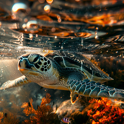 ANIMAL ART TURTLE