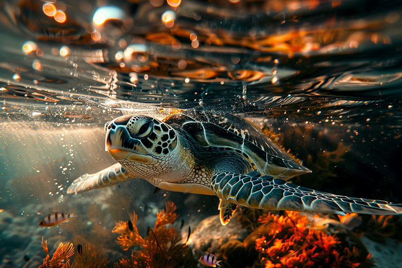 ANIMAL ART TURTLE